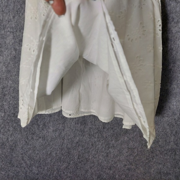 Miou Muse Dress M Florence Embroidered Eyelet Ruffle Button coastal Beach Boho - Picture 6 of 13